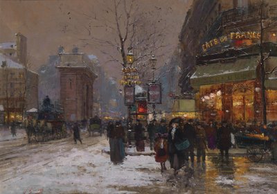 Parisian Winter Scene by Fausto Giusto